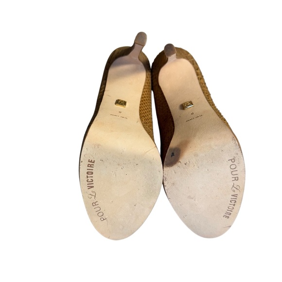 New Pour La Victoire Irina Snakeskin High Heel Shoes Made in Brazil Size 8 - Picture 6 of 8